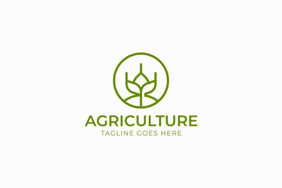 Abstract Green Plant Agriculture Logo – A Versatile Graphic Design Asset
