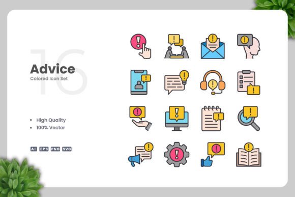 Advice Color Icons: Clean Graphics for Modern Content Publishing