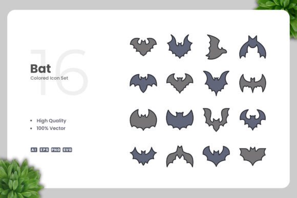 Bat Color Icons: A Versatile Graphic Design Asset for Modern Branding