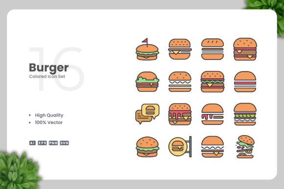 Burger Color Icons Review for Embroidery Projects