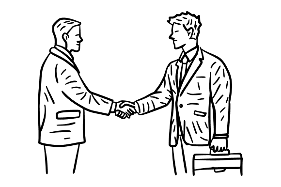 Business Agreement Handshake Graphics for Creative Projects