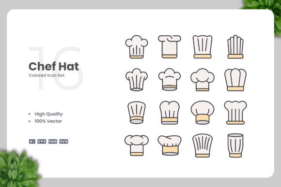 Chef Hat Color Icons Review