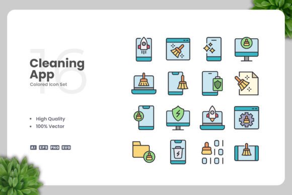 Cleaning App Color Icons Review