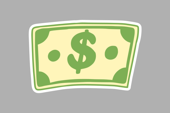 Detailed Dollar Symbol Drawing for Branding and Design