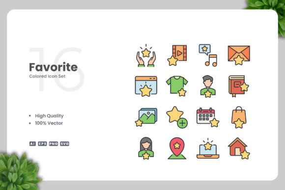 Favorite Color Icons Graphics for Handmade Creations