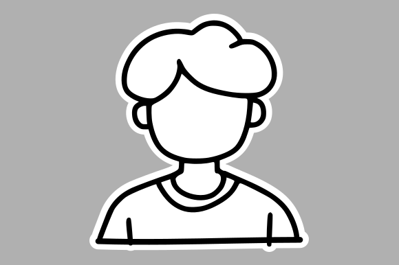 Handcrafted Faceless Portrait Drawing for Crafting and Graphics