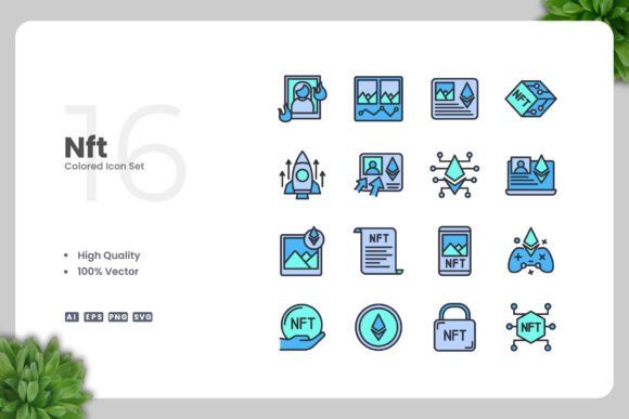 Nft Color Icons – Clean Graphics for Modern Web and Editorial Design