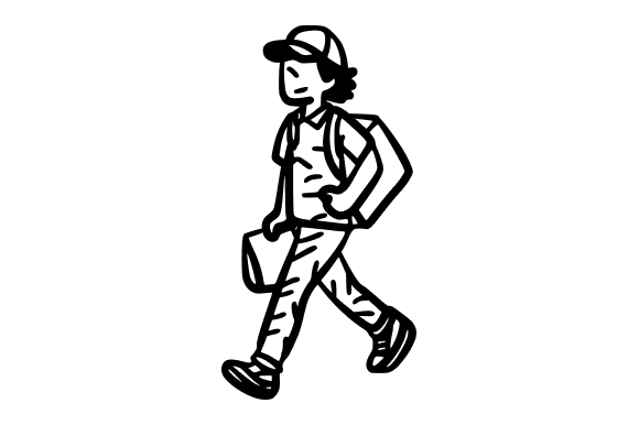 Package Courier Running Doodle for Web and Editorial Design
