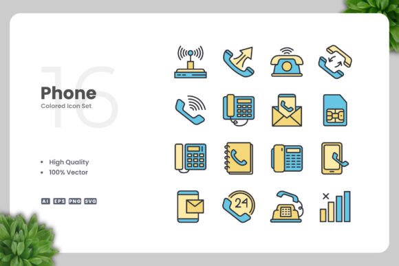 Phone Color Icons: A Modern Graphic Design Asset for Clean Visuals