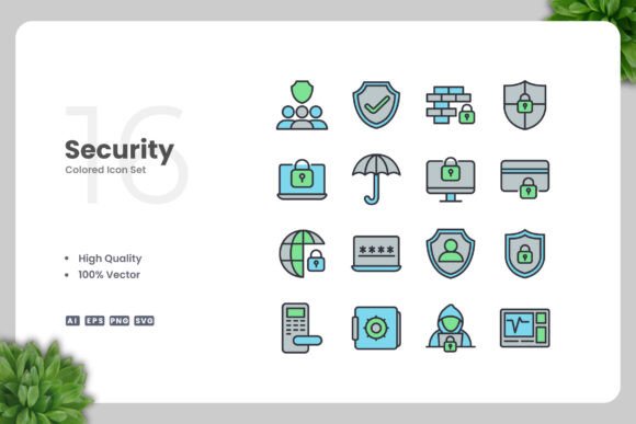 Security Color Icons: A Versatile Graphic Design Asset for Branding
